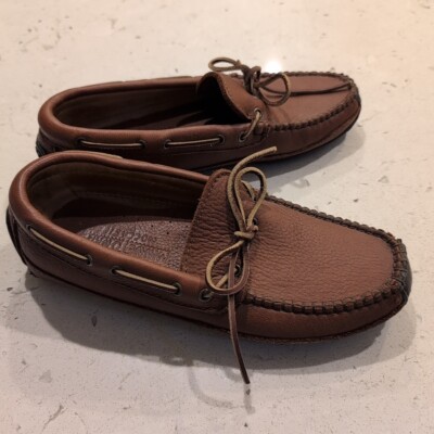 Minnetonka Brown Leather driving Loafers/Moccasin’s Minnetonka Double Bottom Driver - Dark Brown – The Covered  main image 4