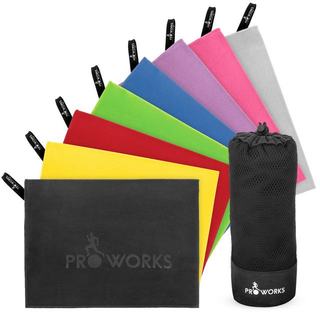 Proworks Microfiber Towel Large Travel Bath Sports Beach Gym Camping Towel