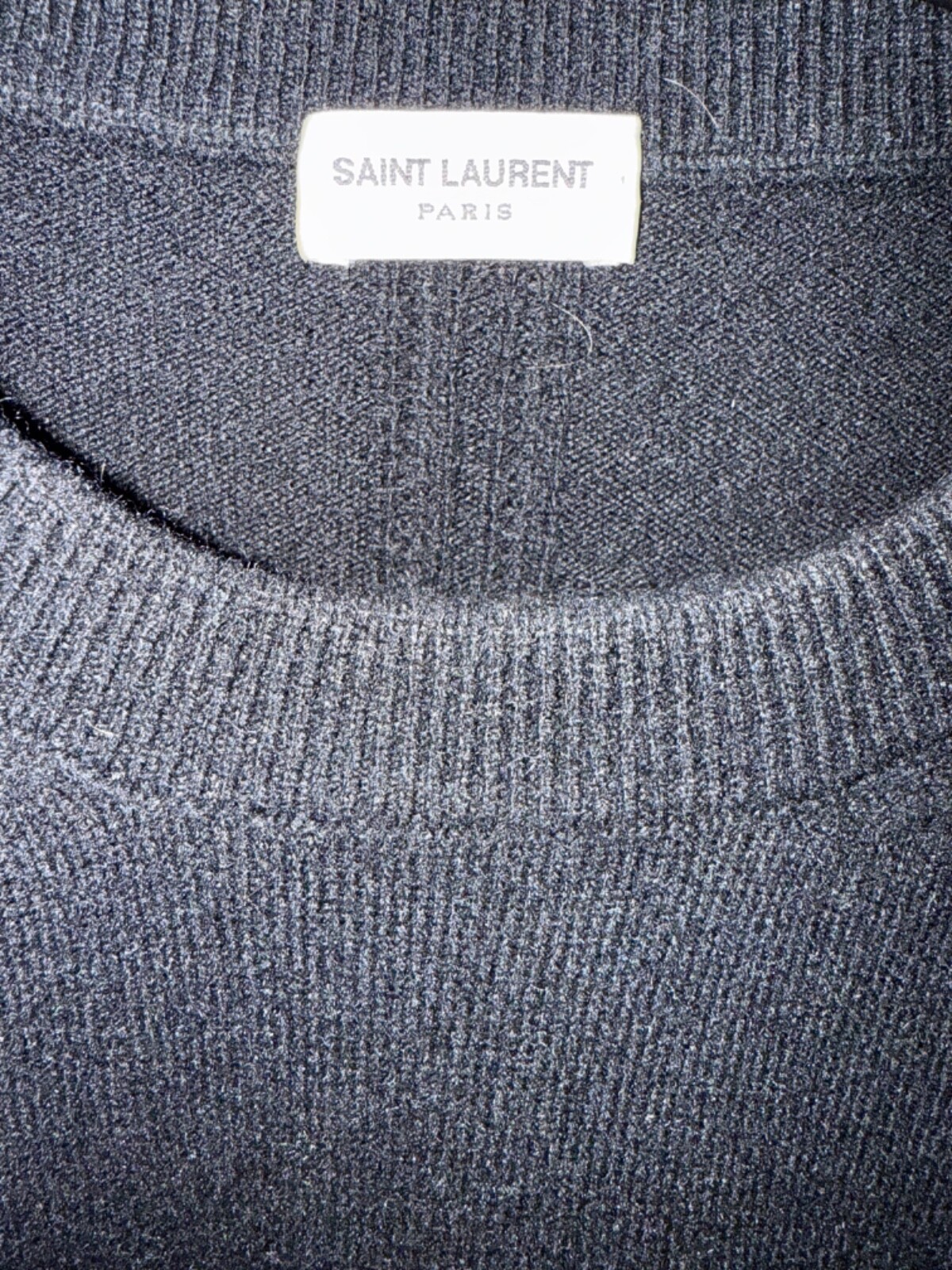Maglione uomo SAINT LAURENT nero lana cashmere * taglia XL * vendita al dettaglio $1150
