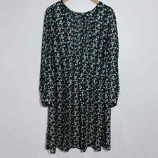 Daniel Rainn Boho Pleated Front Floral Dress Long Sleeve Size 3X