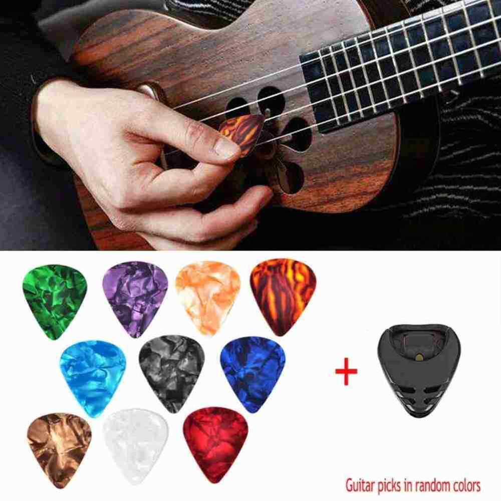 Acoustic Bass Guitar Picks and Holder Set with Storage Case I7G7