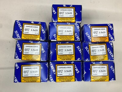 10 Boxen Holzschrauben Restposten Angebot 3,5 x 25 mm Pozi Senkkopf Plusdriv ZYP LOT 7
