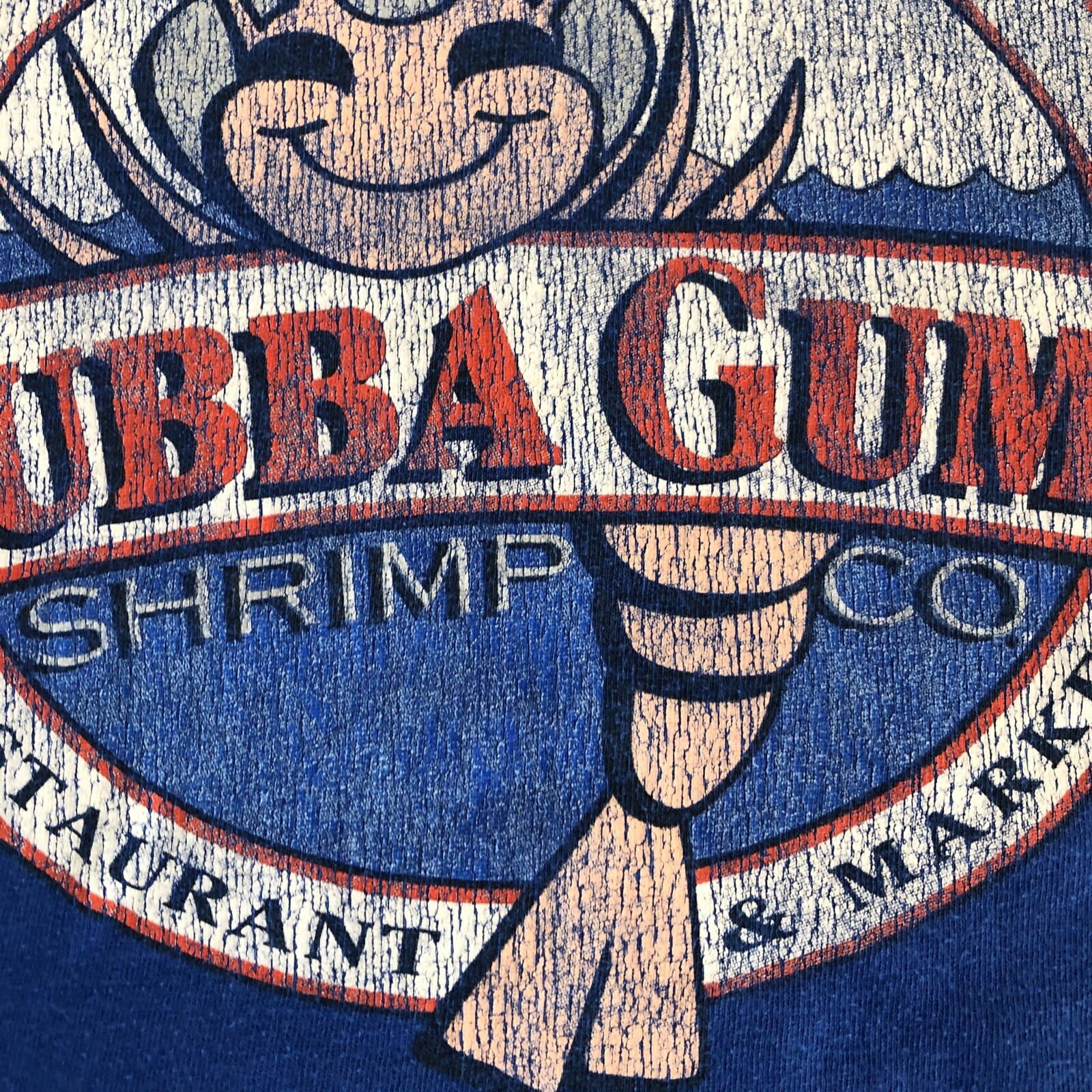 Bubba Gump Shrimp Co Forest Gump Logo Men's Blue T-Sh… - Gem