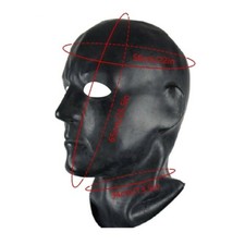 Black Latex Hood Rubber Mask Long Neck Fetish BDSM Halloween Cosplay Club Wear