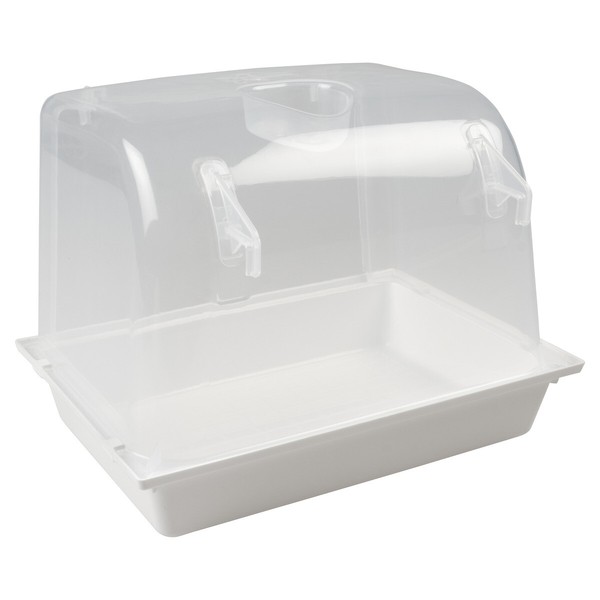 Duvo+ Badehaus FüR VöGel XL Weiß | Ideal FüR MittelgroßE VöGel 24X17X18 Cm-image