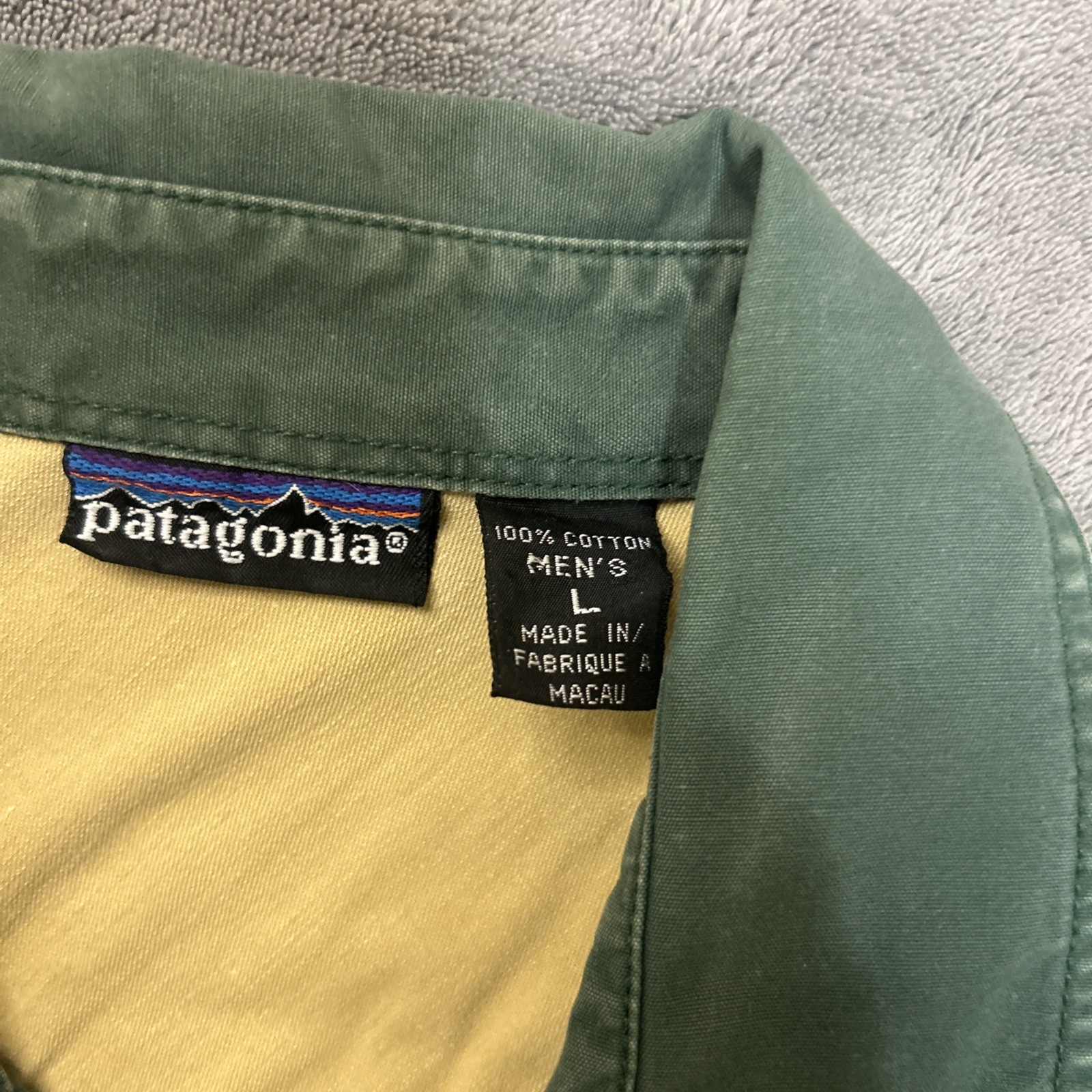 Vintage 90s Patagonia Shirt Mens Large Green Long Sleeve Canvas Oversized 52211 thumbnail 10