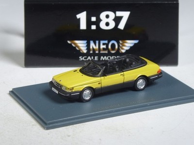 (KI-07-40) Neo Scale Models Saab 900 Cabriolet gelb in 1:87 in OVP