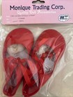 Laced Ankle Strap Doll Shoes by Monique Size 115 MM Color Red #748 — photo 1