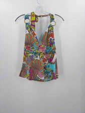 Pre-Owned Trina Trina Turk White Size 10 Halter Bikini Top