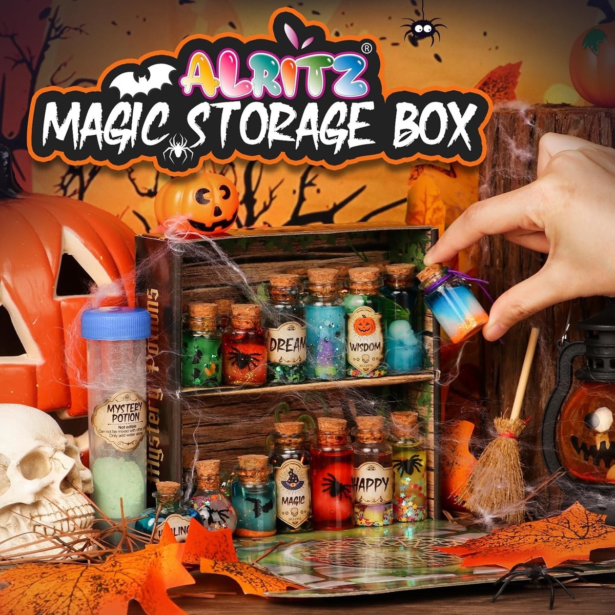 Alritz Mystery Potions Kit for Kids, 20 Magic Mix Witch Potion