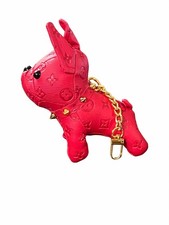 FRENCHIE DOG BAG CHARM NON BRANDED RED