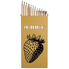 12 x 'Strawberry' Long 178mm Coloured Pencils / Pencil Set PE00060699 