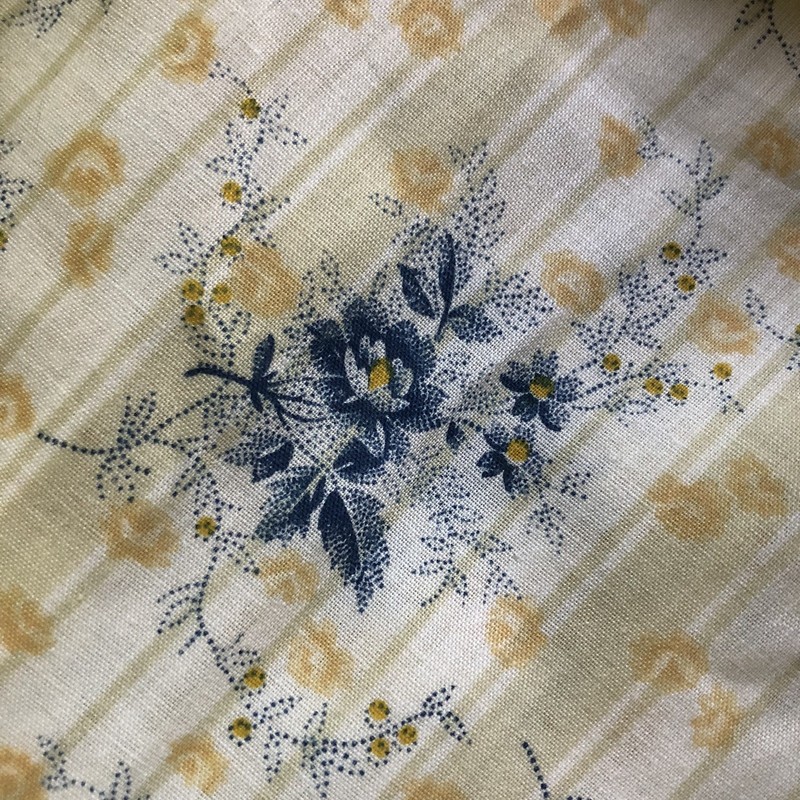 Vintage Cotton Floral Fabric Reminiscent Of 1930’s Dresses 3 3/4 Yd Mr. Condotti