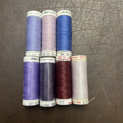 NOS + USED LOT 7 Mettler Metrosene PLUS Embroidery Thread Poly 150m 164 yd Asstd