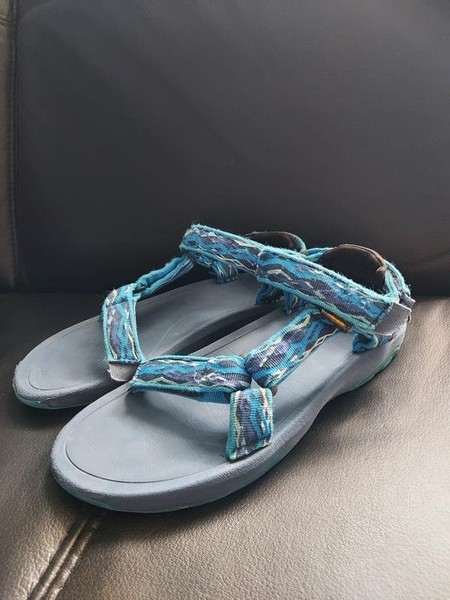 Women Teva Sandals Blue Rubber 37.5