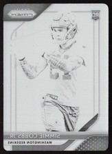 2018 Prizm Black Printing Plate 1/1 Simmie Cobbs Jr. #298 Rookie Redskins