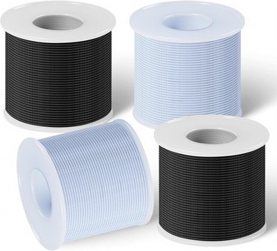 4PCS Stretchy String for Bracelet Making, 1mm Beading Cord, 656FT, Suitable for