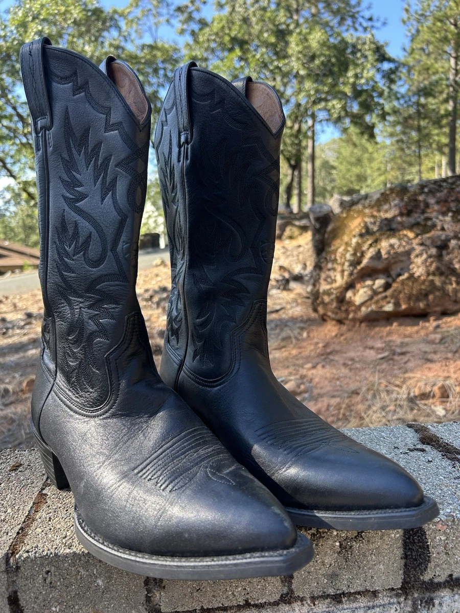 Ariat Heritage Stockman Black Leather Cowboy Boots Men’s 8EE Extra Wide Men main image 4