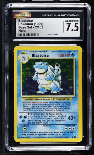 Blastoise graded CGC 7.5 for sale on eBay