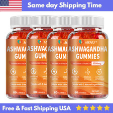 Extra Strength Ashwagandha Gummies for Stress, Mood  Sleep Support