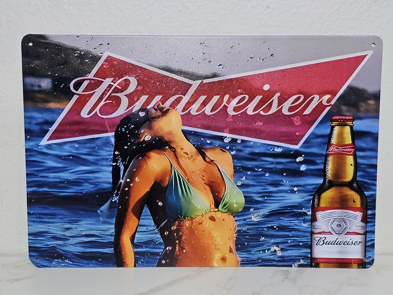 Budweiser The King Of Beers Summertime Metal Sign Model With Bikini
