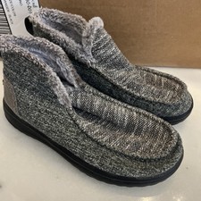 Hey Dude Denny Ankle Boots Womens Size 8 Gray Sleet Fur Lined Booties Shoes