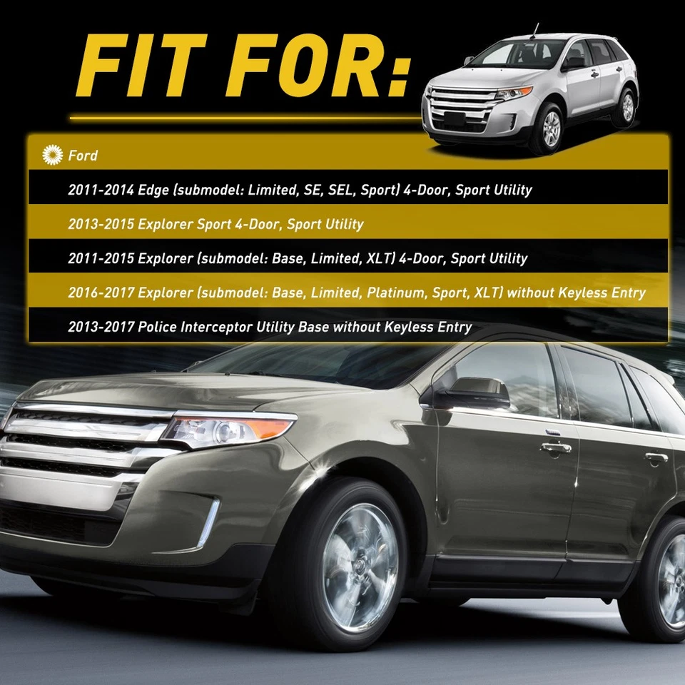 Fit Ford 13-17 Interceptor Police Utility Front Door Handle Exterior Chrome Left - Image 3 of 4