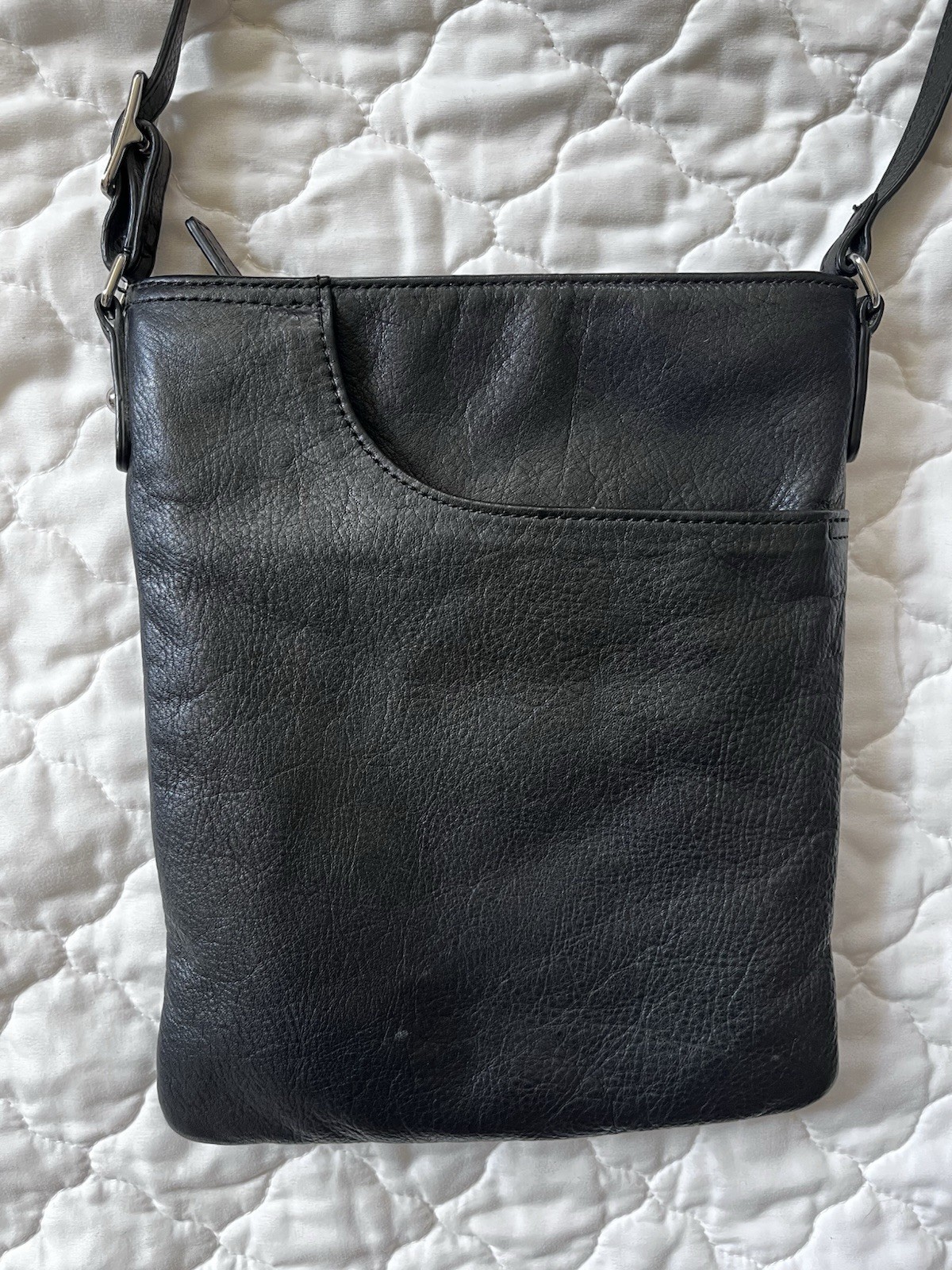 Margot Black Shoulder Bag with Beige Lining & Zipper Accent for Women