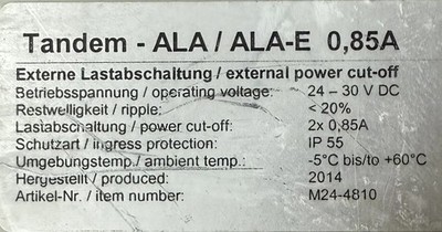 Externe Lastabschaltung Tandem ALA/ALAE  0,85A 5 Stück Als Set