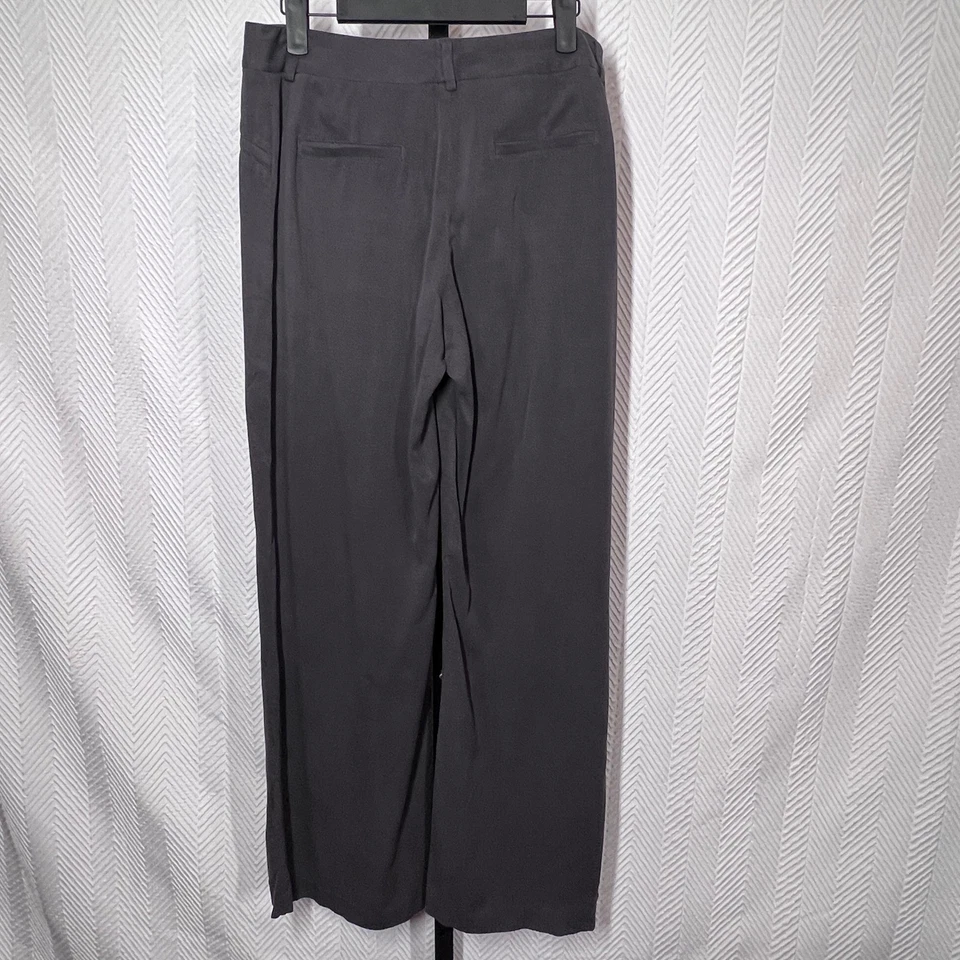 Cabi Women's 100% Silk Gray Wide Leg Pants Trousers Size 6 Career Casual - Image 2 of 4