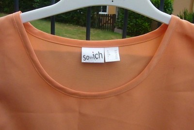 Neues Shirt 'So bin ich' Gr. 42/44/L/M Achselshirt Blusenartig tolle Sommerfarbe