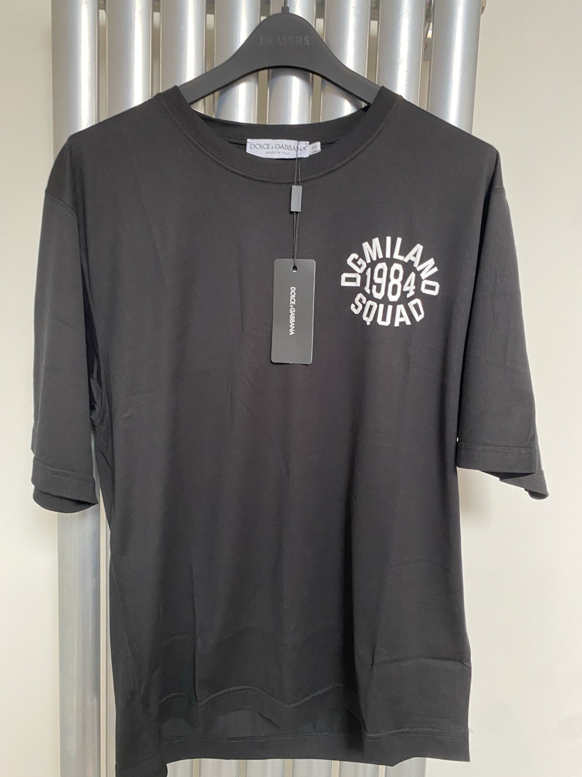 D & G CHEST LOGO BLACK T-SHIRT -S RRP £475