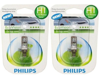 2x Philips H1 Eco-Vision 12V 55W Energysaver Auto-Lampe Auto-Birne Halogen-Lampe