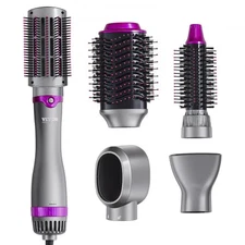 VEVOR 5-in-1 Hair Dryer Brush Hot Air Styler with Negative Ion Curling Tool