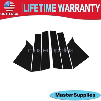 FITS 21 Chevrolet Malibu LS Sedan 6PC Glossy Black Pillar Posts Door Trim Cover