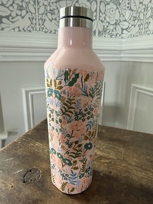 Rifle Paper Co. x Corkcicle 16oz Canteen Pink Tapestry Floral Water Bottle Used