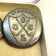 Antique / Vintage Sterling Silver  ST ANNES  Golf Club Button OLGC 1934
