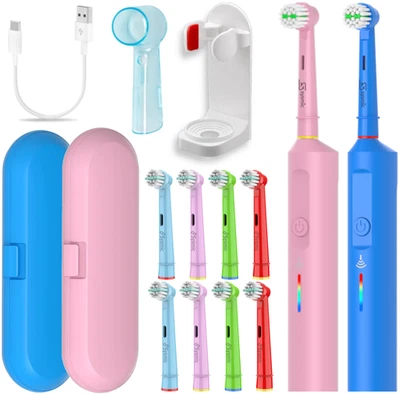SYSMIC Kids Electric Toothbrush Rechargeable Children Extra Soft Brush Boys & Girls