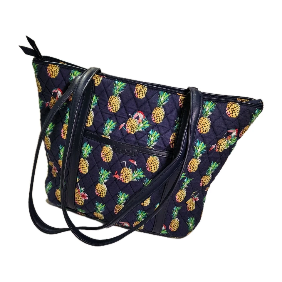 Bolso de Mano Vera Bradley Tucán Fiesta Tropical Acolchado Doble Correas para el Hombro Cremallera Foto 2 de 4