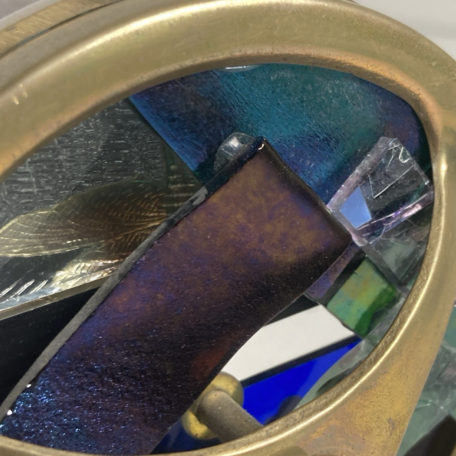 Vintage  Brass Double Wheel 15" Kaleidoscope Wood Base Corki Weeks Tested Video!