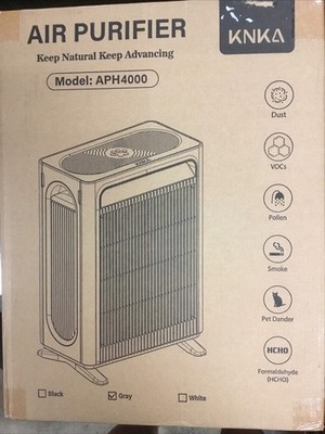 KNKA APH4000 HEPA Air Purifier - Large Room (Up to 1 695 SQ. Ft.) Brand New