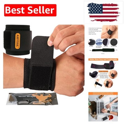 Adjustable 2 Pack Wrist Brace Wraps for Carpal Tunnel Relief - Eco-Friendly C...