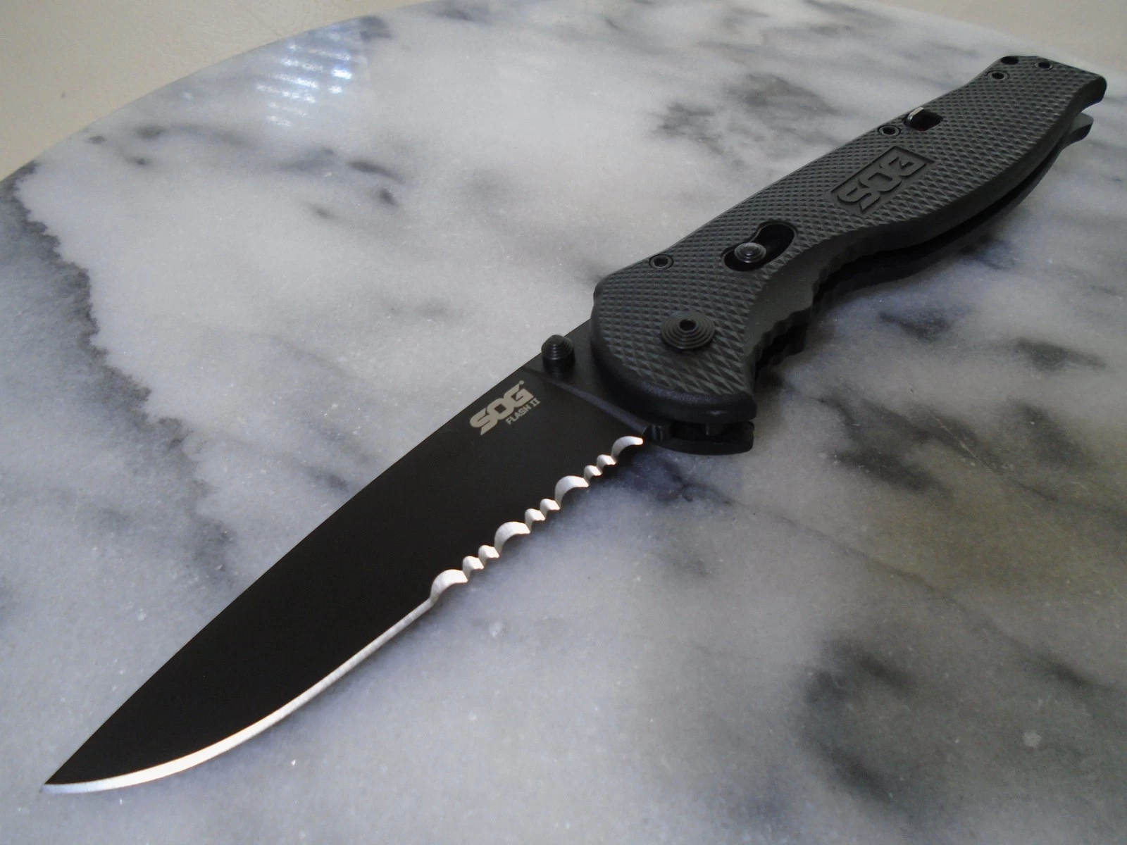 SOG Flash II Assisted Open Pocket Knife Arc Lock Folder Aus-8 TFSA-98-42-102 New - product detail image 7