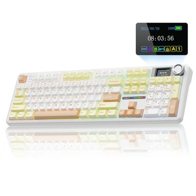 AULA F108 PRO - Wireless Mechanical Keyboard with Screen&Knob #4499B R6