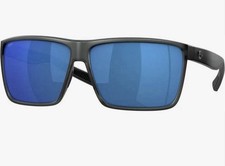 Costa Del Mar Rincon Matte Smoke Frame Crystal Blue Lens Sunglasses