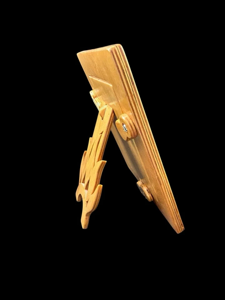 Marco de fotos de madera en relieve hecho a mano tallado animales africanos elefante rinoceronte jirafa Foto 4 de 4