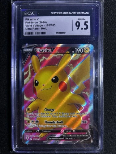 2020 Pokemon SWSH Vivid Voltage 170 Pikachu V CGC 9.5