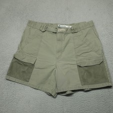 Columbia PFG Performance Fishing Gear Shorts Mens L 38X17 Olive Green Pockets