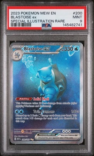 Blastoise ex 200/165 SIR Pokemon 151 PSA 9