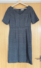 People Tree Ladies Dress 10 Smart Work Office Summer Business Patterned